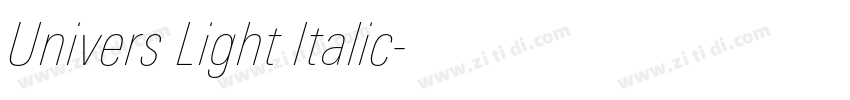 Univers Light Italic字体转换